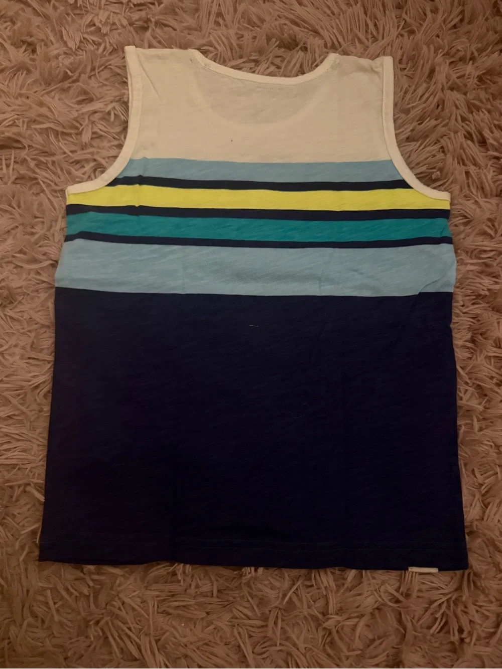 Carter's Navy, Light Blue & Yellow Striped Boys' Tank